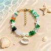 Holiday Charm FemaleBohemian Multicolor Crystal Starfish Shell Pearl Adjustable Bracelet Gold Color Wedding Jewelry For Women