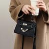Viney Women's Crossbody Bag, Leather Handbag, Shoulder Bag, Black