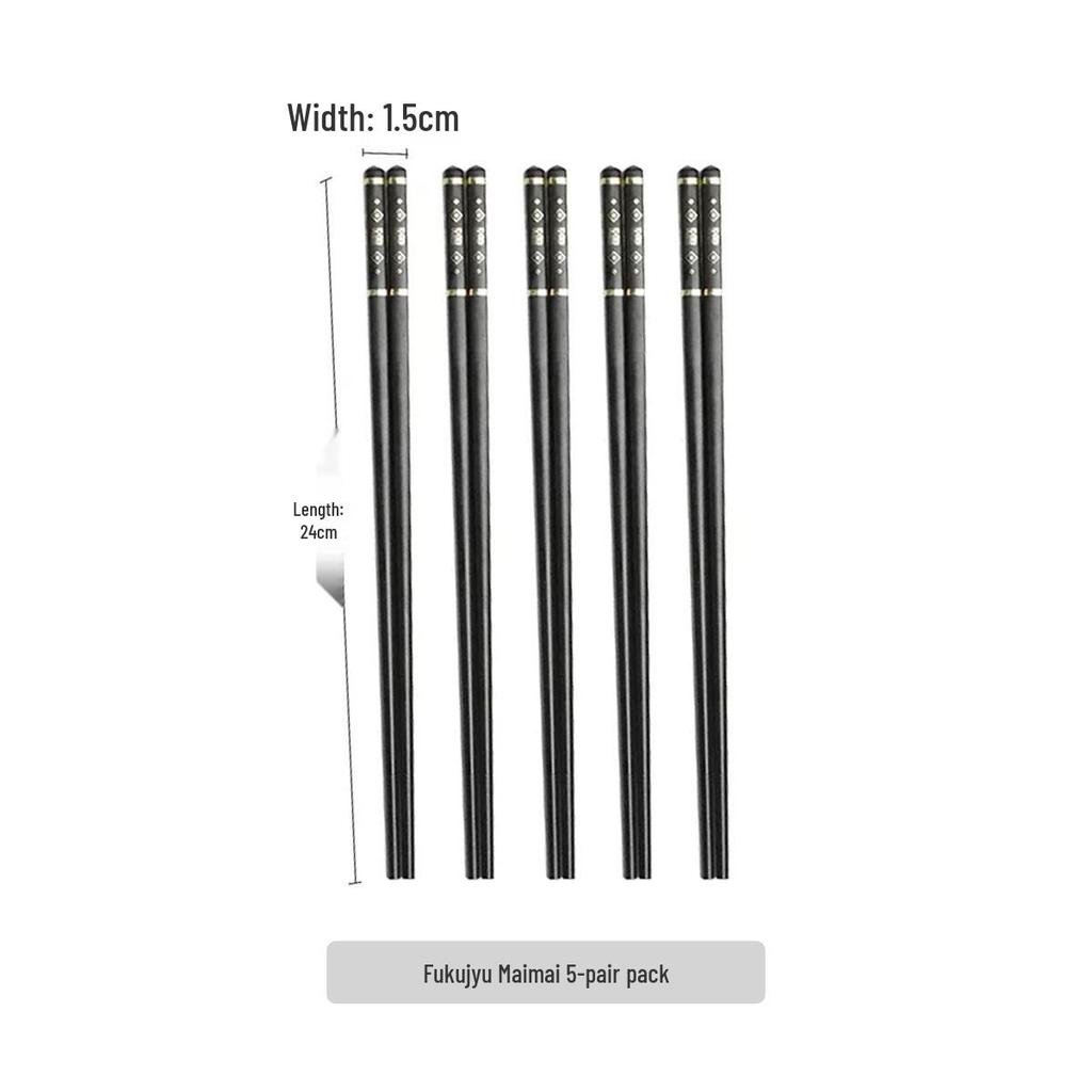 Beautiful Anti-Mold Household Alloy Chopsticks - One Per Family Member