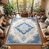 RAKKS Luxury Bohemian Crystal Area Rug,Washable,Anti-Slip,Modern Floral Print for Living Room,Bedroom Home Decor Large Carpet