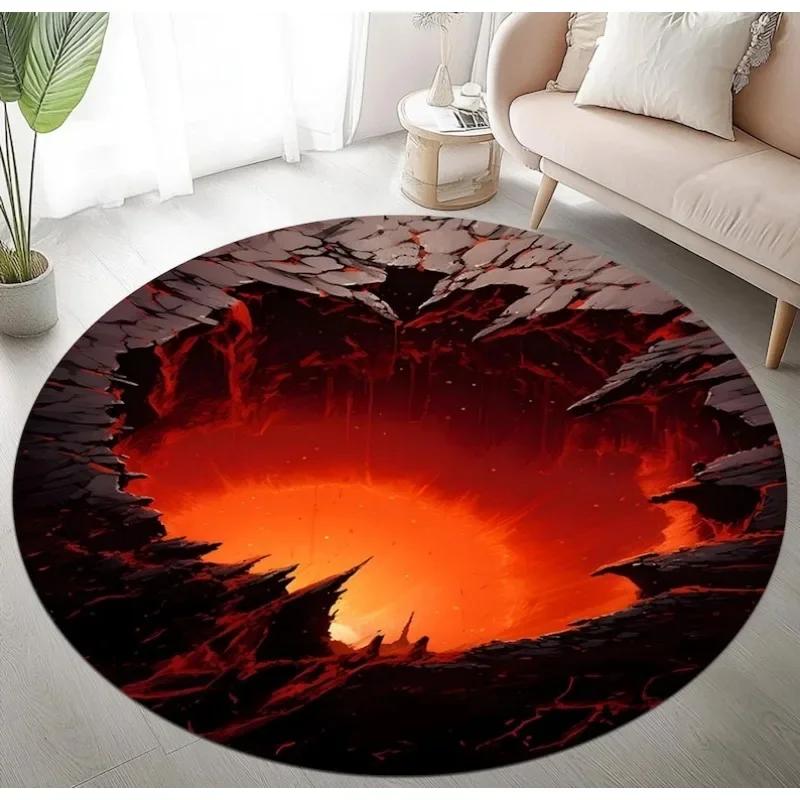 3D Optical Illusion Crack Vortex Deep Hole Carpet Decor Floor Mat Bedroom Leisure Area Carpets Sofa Soft Bedside Non-slip Rugs