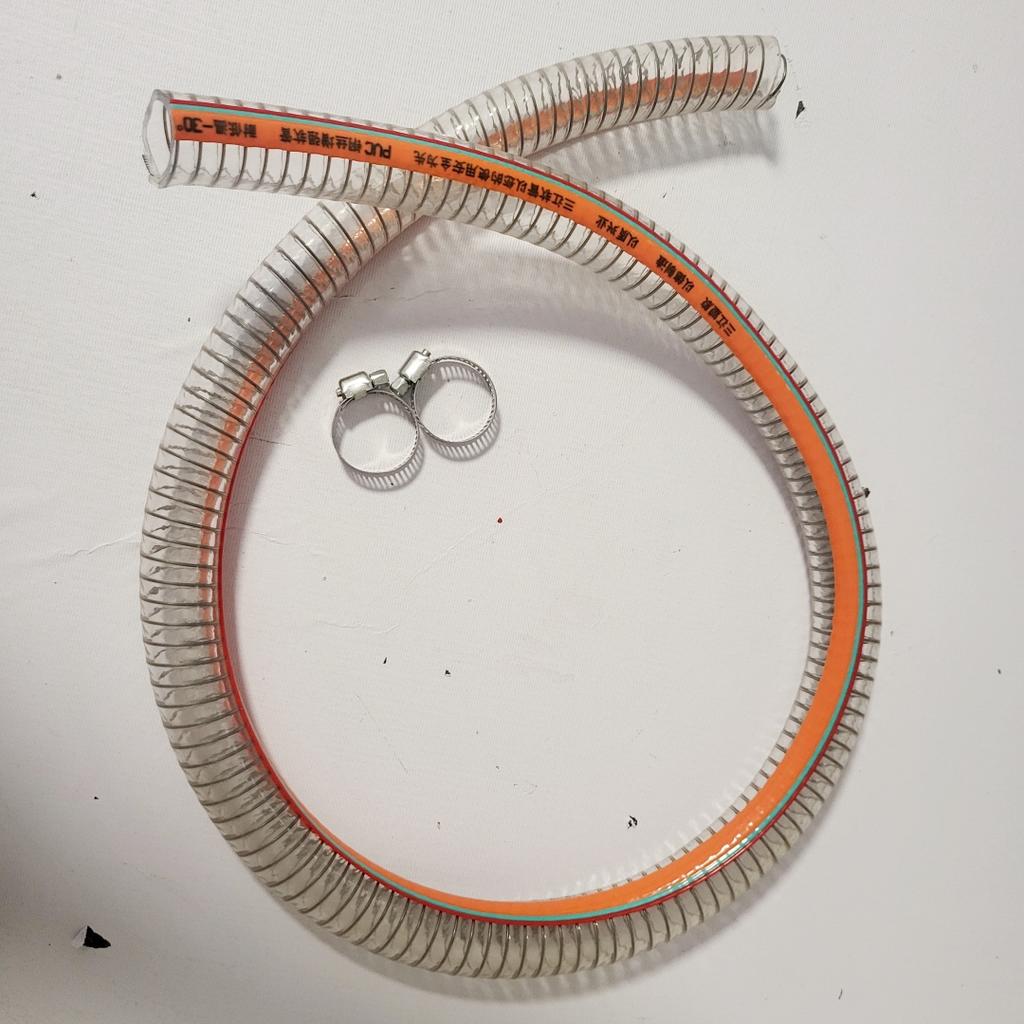 ZG ID19/OD25mm 1-5M PVC Transparent Steel Wire Hose Thick Water Pump Oil Pipe Vacuum Pipe Heat-resistant Oil Resistant PVC Hose