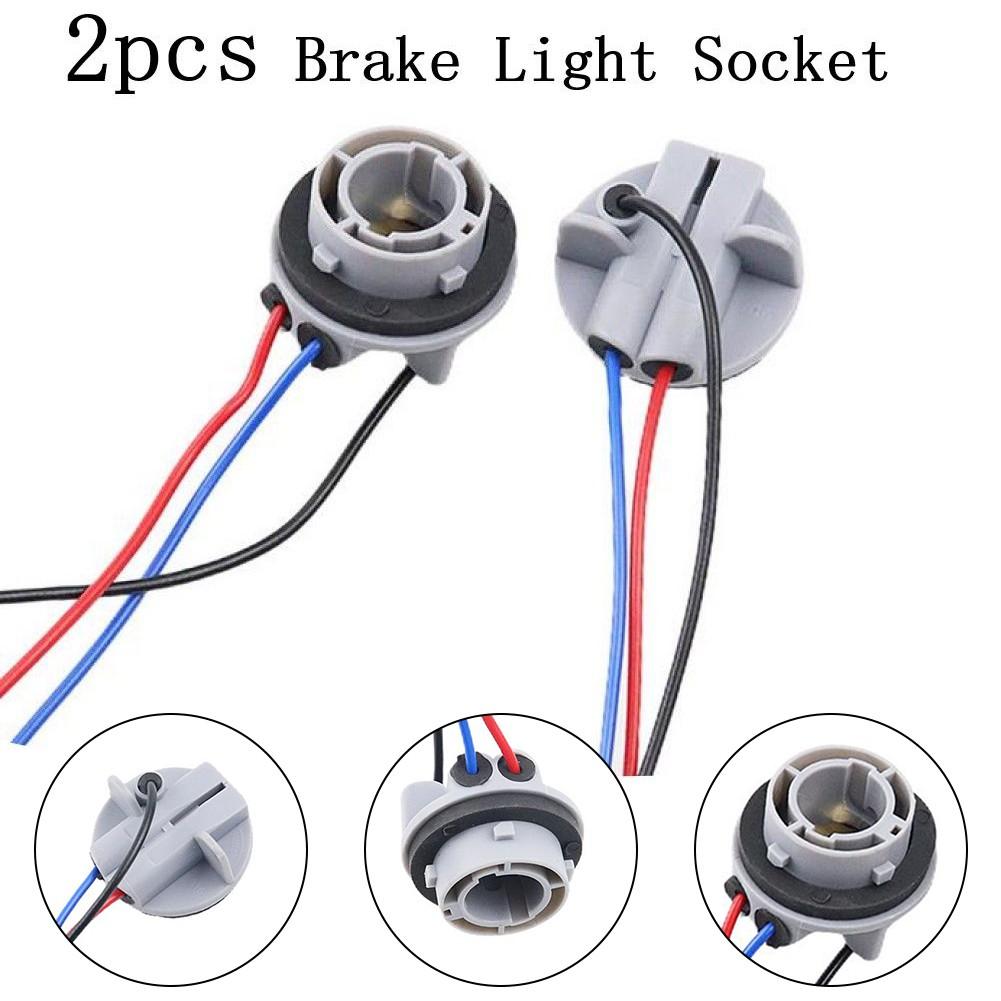 2PCS 1157 Bulb Socket BAY15D Socket P21/5W Adapter Brake Light Socket
