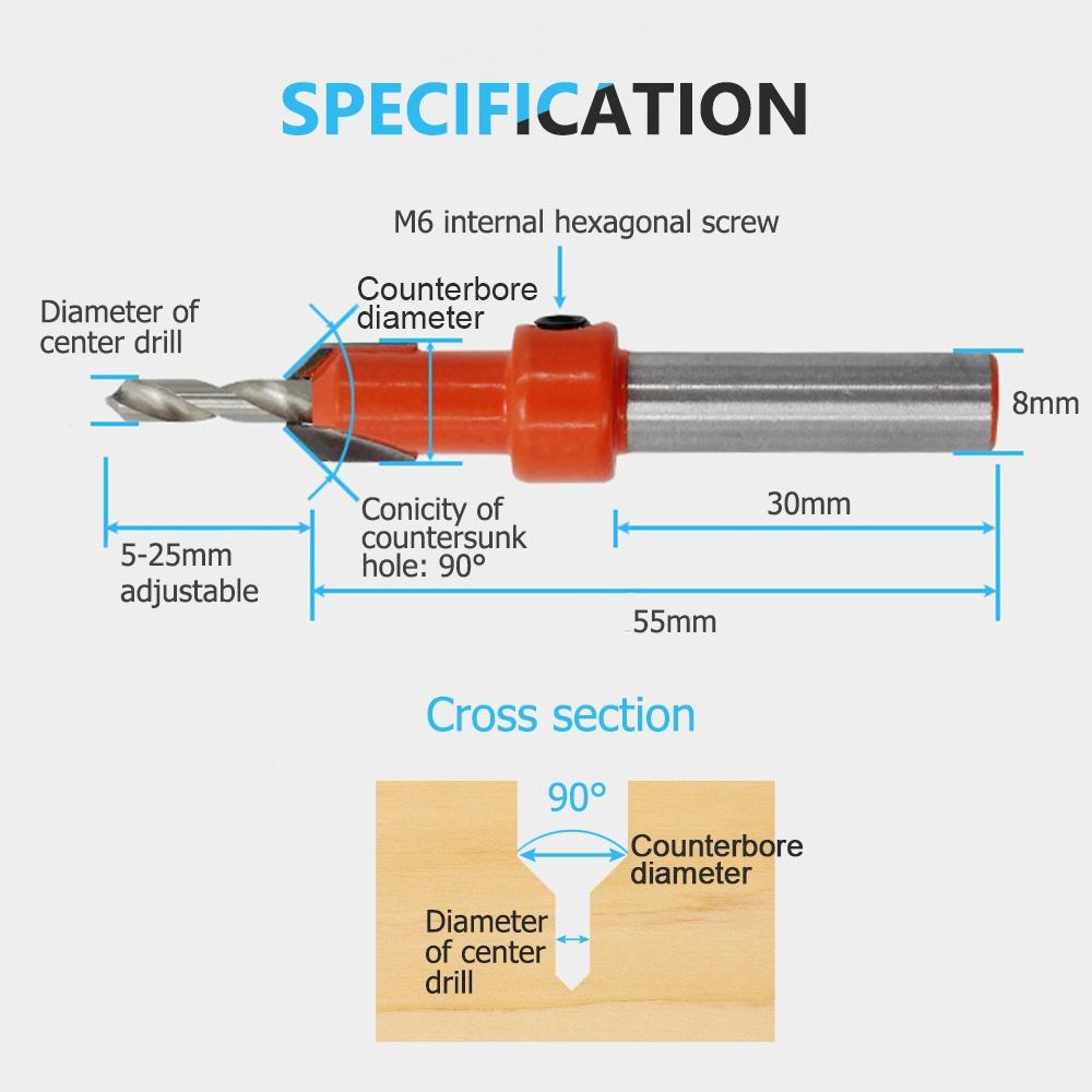 Chamfering Wood Hole Drills Bit 