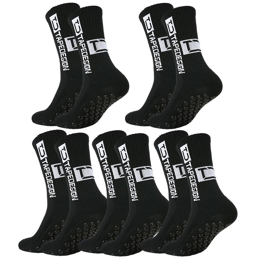 5Pairs Mens Womens Non Slip Athletic Socks for Football Basketball Baseball Rugby Soccer Tennis Workout