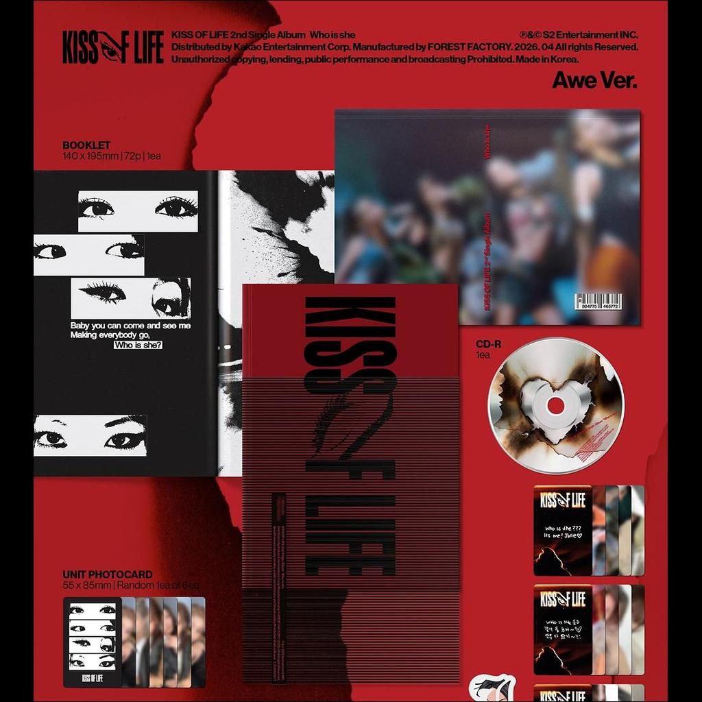 [Pre-order] KISS OF LIFE [Who is she] 2e Single Album (Ontzagwekkende versie.) + Gratis geschenk