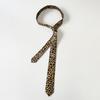 Wholesale Jacquard Hand-tie Long High-end Leopard Print with Retro Casual Niche Tie Neutral