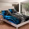 Leopard Sheet Set Cheetah Fitted Sheet African Savannah Animal Bedding Set Wildlife Leopard Print Bed Sheets for Boys Girl Youth