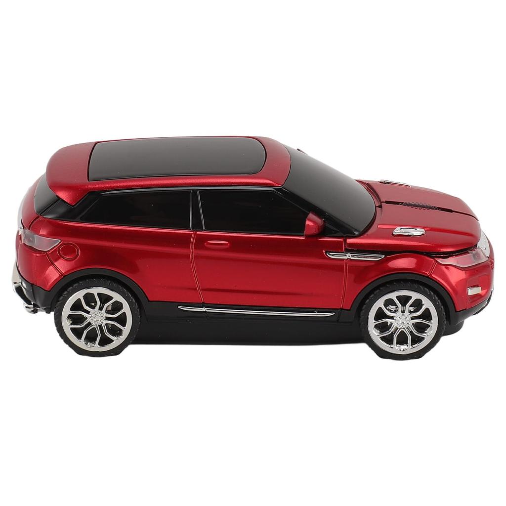 Cool 3D Sports Car Shape Wireless Gaming Mouse with USB 1600 DPI Wireless Car Mouse for and Gaming 2.4GHz Receiver, PC, Computer, Laptop, (Red)