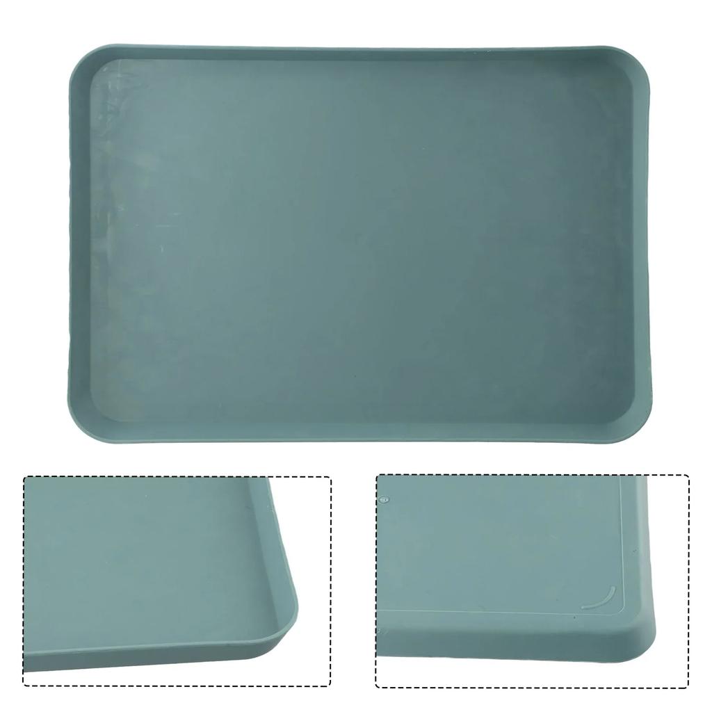 Rectangular Serving Tray Anti Slip Scratch Resistant Plastic Food Serving Tray Non-slip Heat-resistant No Fading Heightened Edge