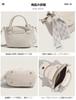 [Coyoohouse] Ultra-Simple Lychee Print Jacket Bag with Elegant Scarf, Lightweight PU Soft Leather Women's Shoulder Bag, 2-Way Fashion, Handbag or