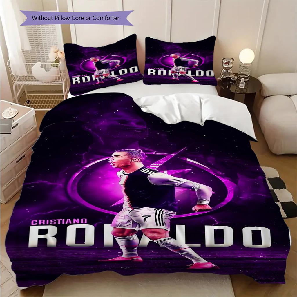 Ronaldos Legacy Bedding (1 * Duvet Cover + 2 * Pillowcase, Without Core) 2D Flat Duvet Cover and Pillowcase Bedding Set Christmas Birthday Gift