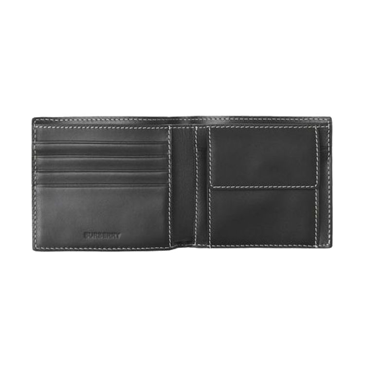 Burberry Check Double Fold Cotton Coin Purse Wallet Men Wallet Brown 80366681