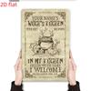 Customizable Witch Kitchen Tin Sign Personalized Text Halloween Wall Decor 8x12in