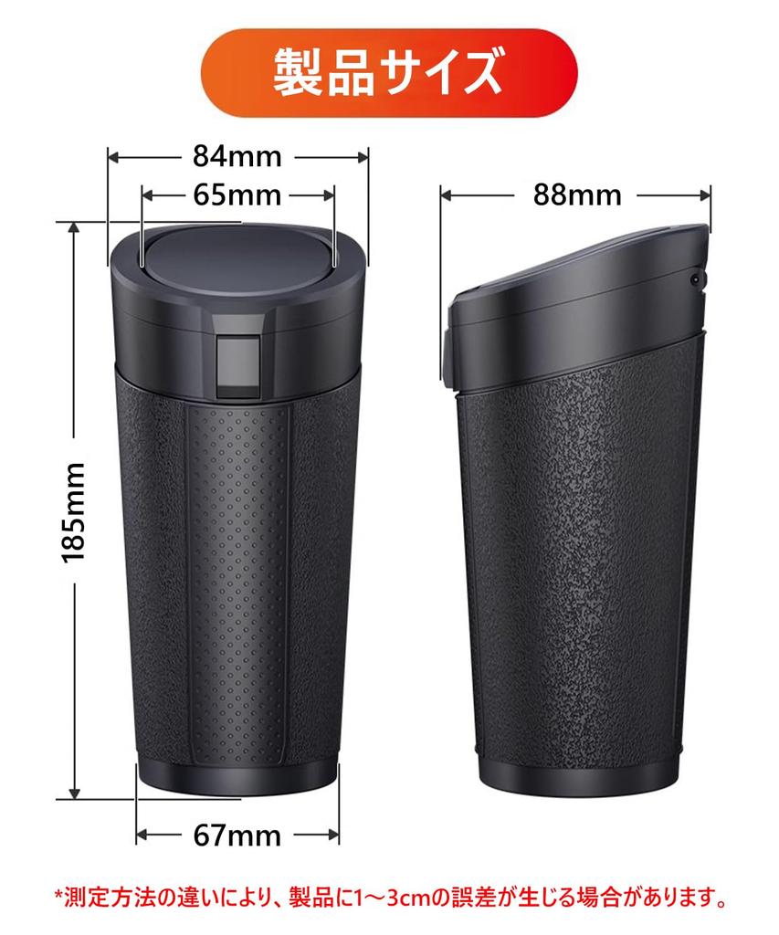 Aquafix Car Trash with Compact Easy Opening and Compatible with Drink Car Interior Car Accessories Can, 2-Pack, Lid, Small, Leak-Proof, Design,