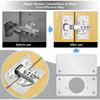 2-100Set Stainless Steel Hinge Fixing Plate Kit Cabinet Door Hinge Repair Plate Bracket with Mounting Screw Furniture Tools