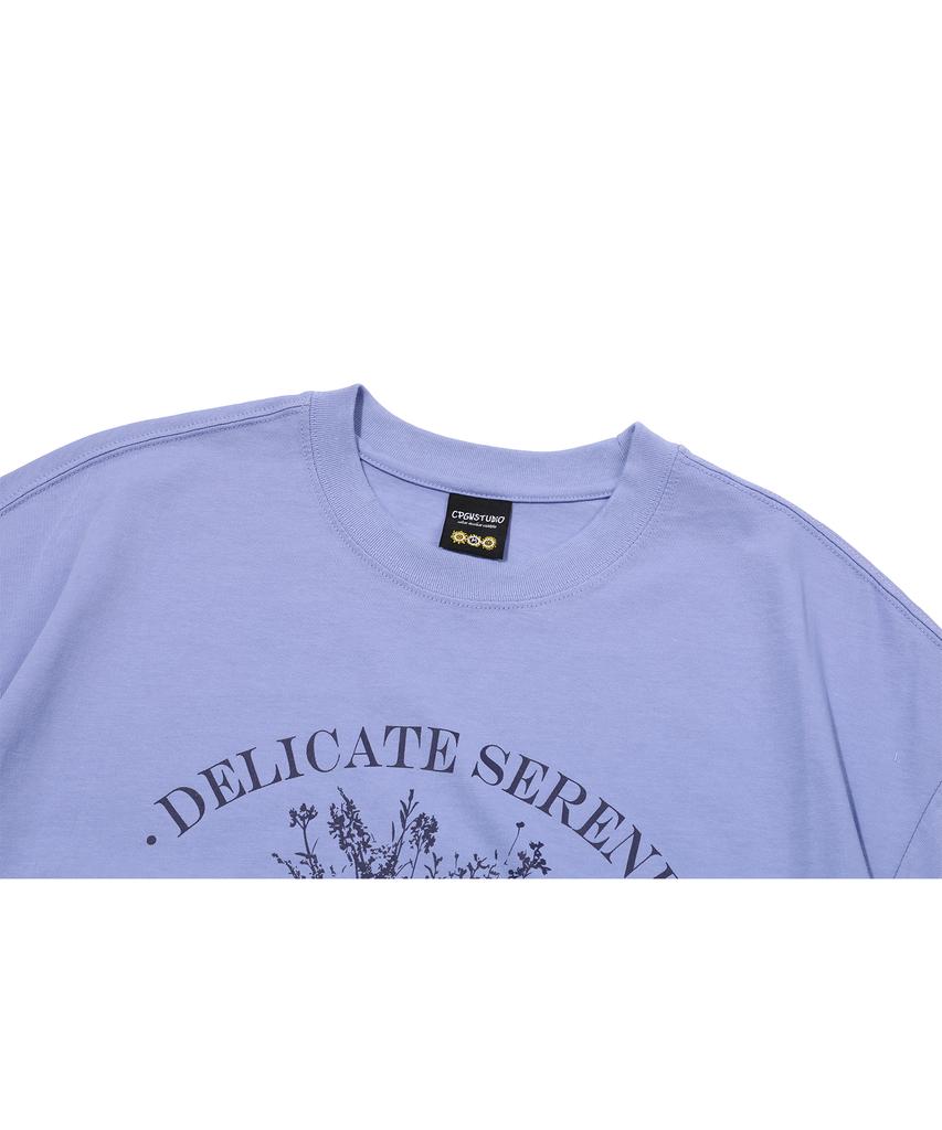 CPGN STUDIO Serene Flower Short Sleeve T-Shirt Lavender Blue