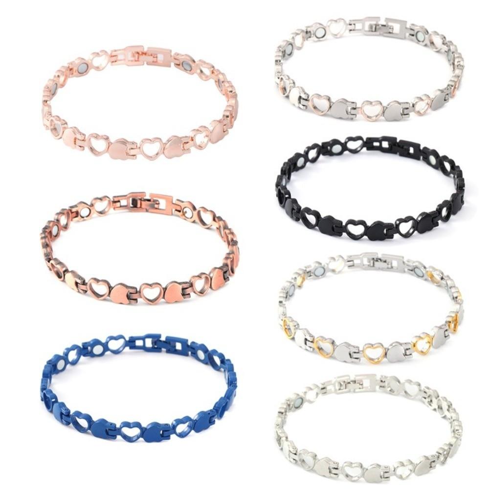 Heart Shape Health Magnetic Bracelet Anti Radiation Women Girls Bangle  Fashion Jewelry