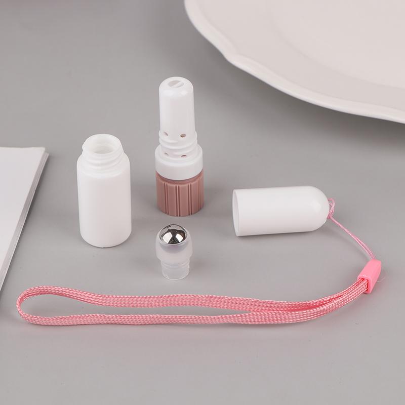 2 In 1 Blank Nasal Inhaler Sticks Essential Oil Bottle Aroma Diffuser Empty Nasal Aromatherapy Inhalers Tubes With Lanyard
