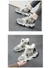 Women's 2025 Autumn White High-Top Dad Sneakers: Plus Velvet, Thick Sole, Versatile Casual Sports Shoes.