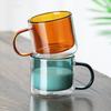 Double Wall Insulated Colorful Glass Cup Clear Espresso Coffee Mugs Handmade Beer Mug Tea Milk Whiskey Glass Cups Drinkware