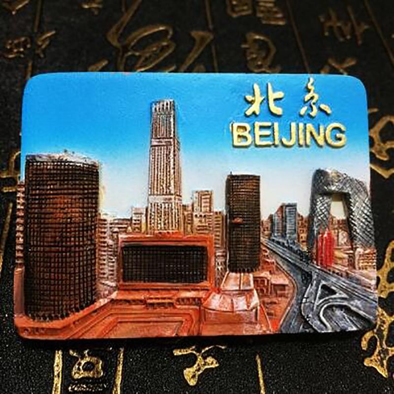 Beijing Fridge Magnets Tourism Souvenir The Great Wall Building Magnetic Magnets for The Refrigerator China Scenery Resin Gifts