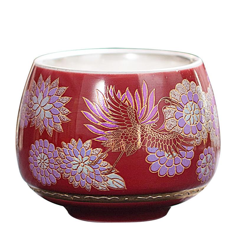 Chaxun Vintage Enamel Silver-Plated Tea Cup Set