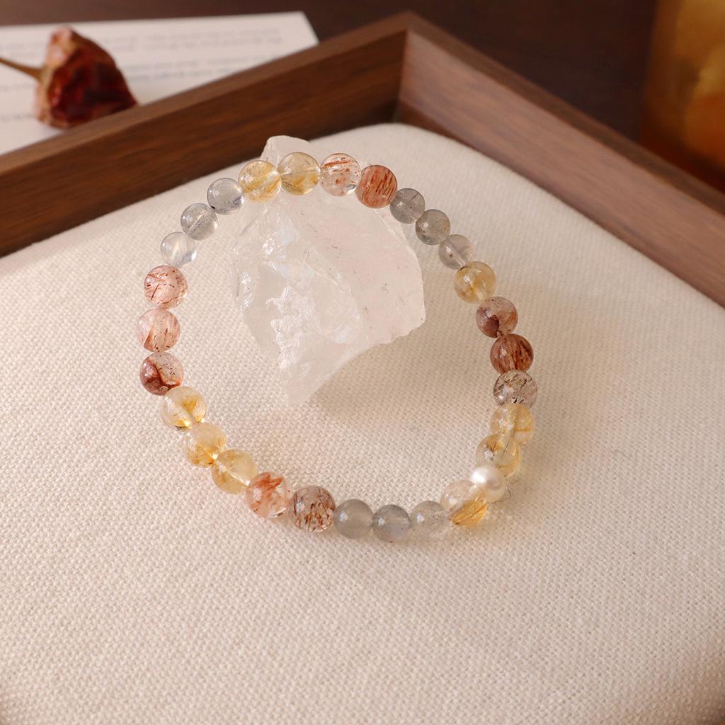 Natural Crystal Bracelet, Amethyst Strawberry Crystal Bracelet. Bangles Women Fashion Jewelry Accessories Gift
