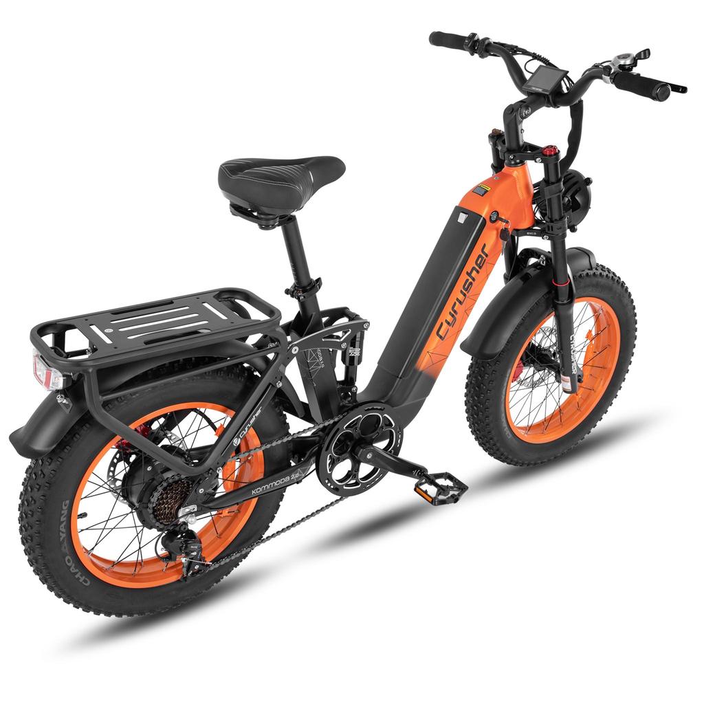 Cyrusher Kommoda 2.0 Mountain E-Bike für Erwachsene 48V20Ah Akku 250W Einzelmotor Elektrofahrrad 20 Zoll Offroad-Reifen Urbanes Pendler-E-Bike