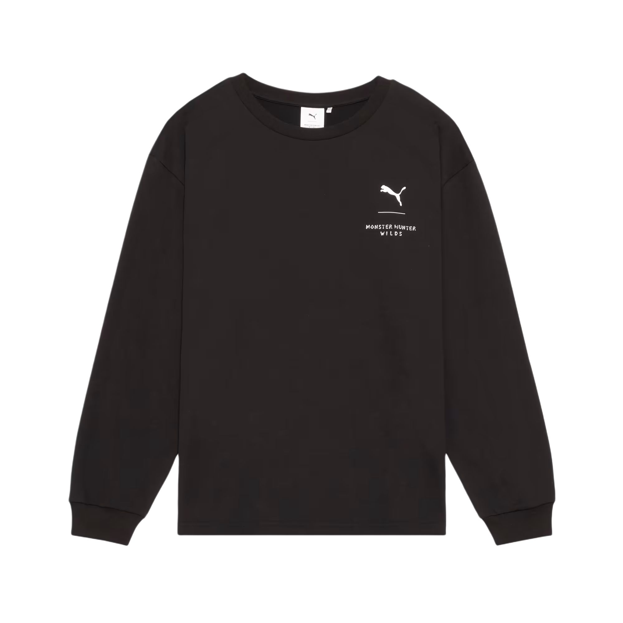 Puma X Monster Hunter Wilds Collaboration Drycell Loose Fit Sports Crew Neck Quick Dry Long Sleeve T-Shirt Unisex Tops 636485-01 XL