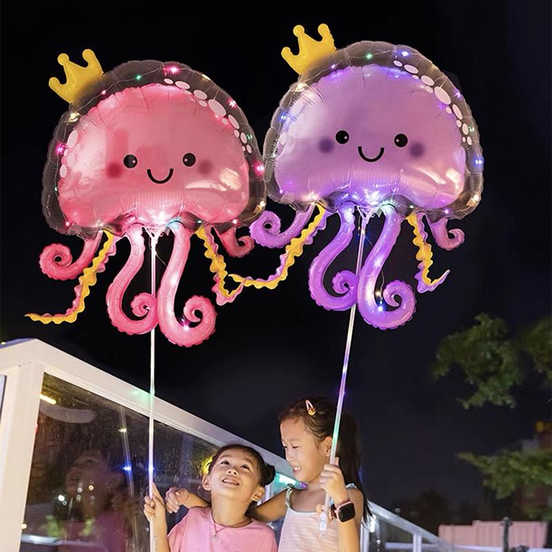1Pcs Jellyfish Inflatable Balloon Birthday Party Decoration Floating Ballon Scene Decoration Bubble Ball Purple Pink Blue