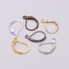 20pcs/lot 15x10mm Gold Gun Black French Earring Hooks Wire Settings Base For DIY Earrings Jewelry Making Findings
