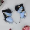Wolf Ears Handmade Animal Furry Kitten Headband Star Tassels for Masquerade