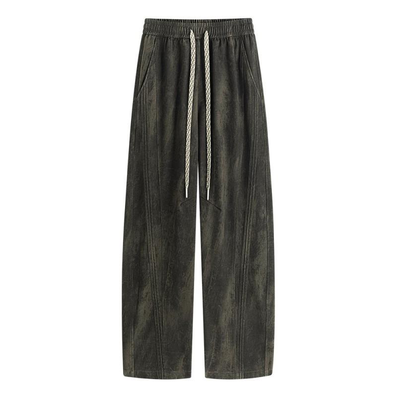 100% Cotton Straight Leg Sweatpants Men Women Plus Size Casual Trousers