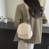 Women's nylon crossbody bag with shoulder strap solid zipper stitching line   fashion