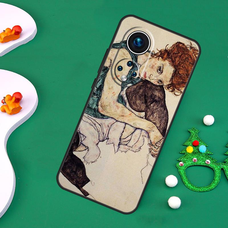 Egon Schiele Case For Honor Magic 7 Pro 6 5 50 70 90 200 Lite X9b X9a X8a X8b X7a X6a X8 X9 X9c Cover