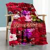 Rose Customize Your Name Blanket Throw Personalized Blanket Soft Warm Cozy Perfect for Living Room Seaside Home Decor Bed Four Seasons Multipurpose