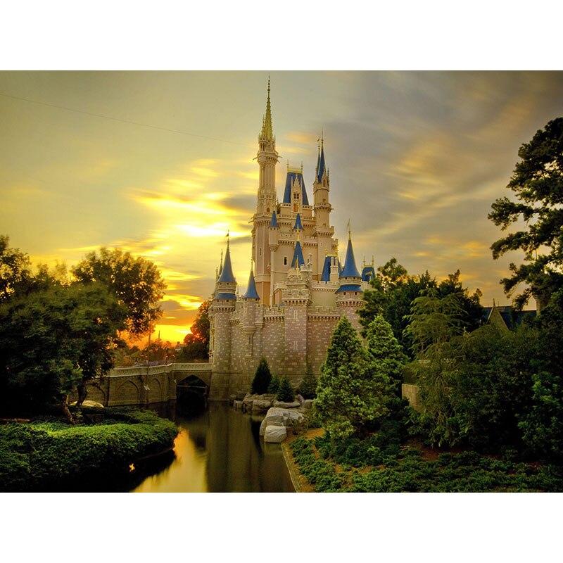 New 5D DIY Diamond Painting Landscape Castle Diamond Embroidery Full Round Drill Rhinestone Craft Scenery Home Decor Gift