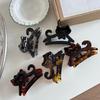 Hair Claw Cat Shape Stable Anti-Slip Design Hair Clip Back Head Large Hair Claw Lightweight Half-Tied Hair Accessory
