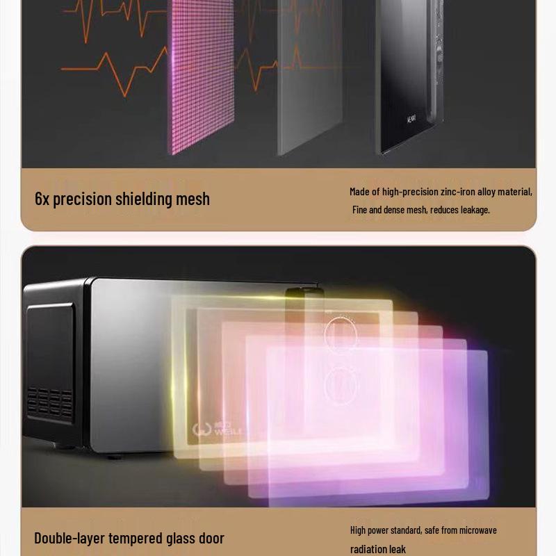 Household Microwave Oven with Turntable, Even Heating, Nutritional Defrosting, and Five Power Levels - Free Shipping