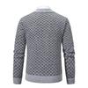 Autumn and Winter New Men's Casual Baseball Collar Sweater Jacket Versatile Plus Velvet Cardigan Large Size
