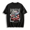 Gangster Style Money Gun Dice Graphic Cool Streetwear Loose Tee Pure Cotton T-shirt