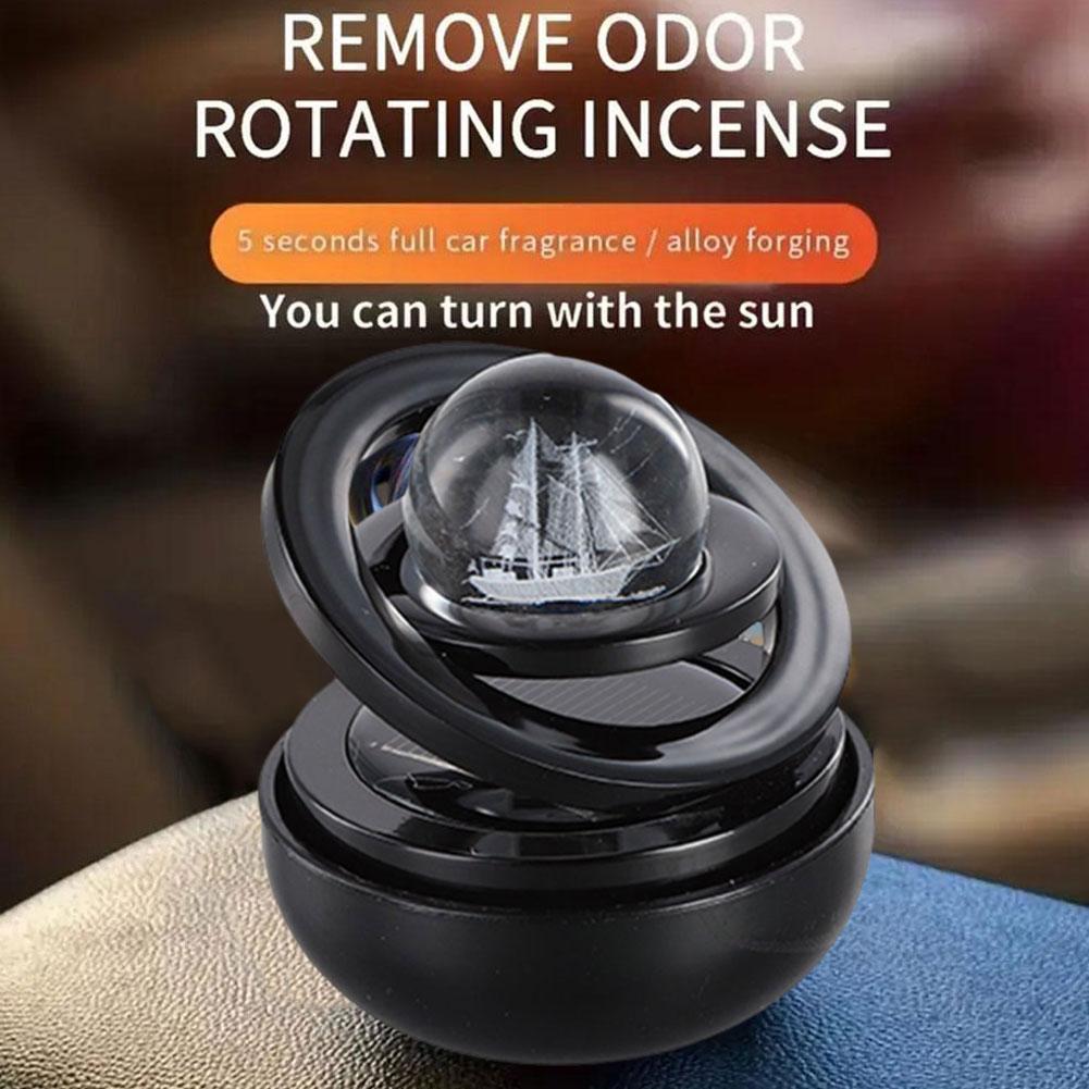 Neuer Solar Auto Lufterfrischer Rotierender Aromatherapie Diffusor Auto Original Innenraumzubehör Accessoires Parfüm M0M2