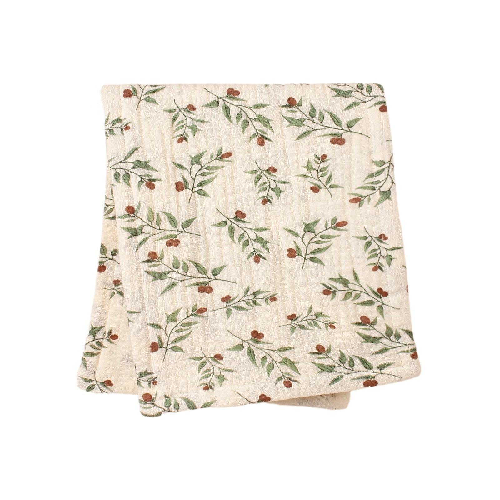 

Cotton crepe baby feeding burp towel 6 layers thickened back towel baby soothing sweat towel