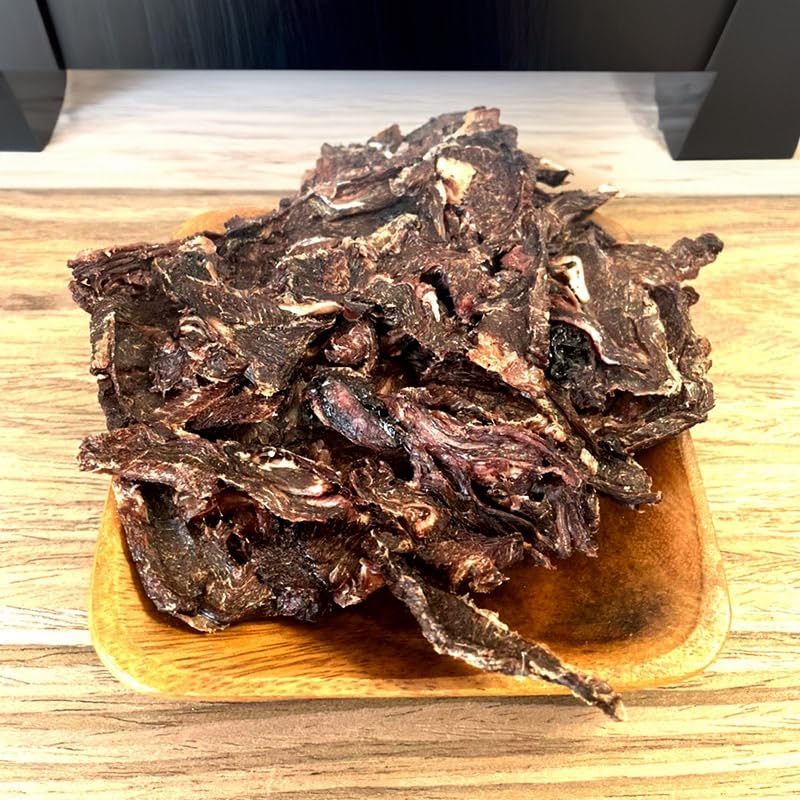 Logospet Natural, Additive-Free, Japanese (Mie Prefecture) Bone-Free Venison Jerky, 400g, for Dogs and Cats, Pet Treats, Wild Game