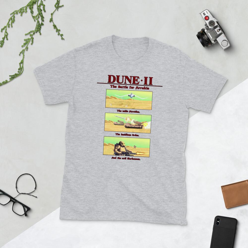 Dune 2 Битва за Арракис ретро видеоигра Amiga C64 Унисекс футболка с коротким рукавом 2XL