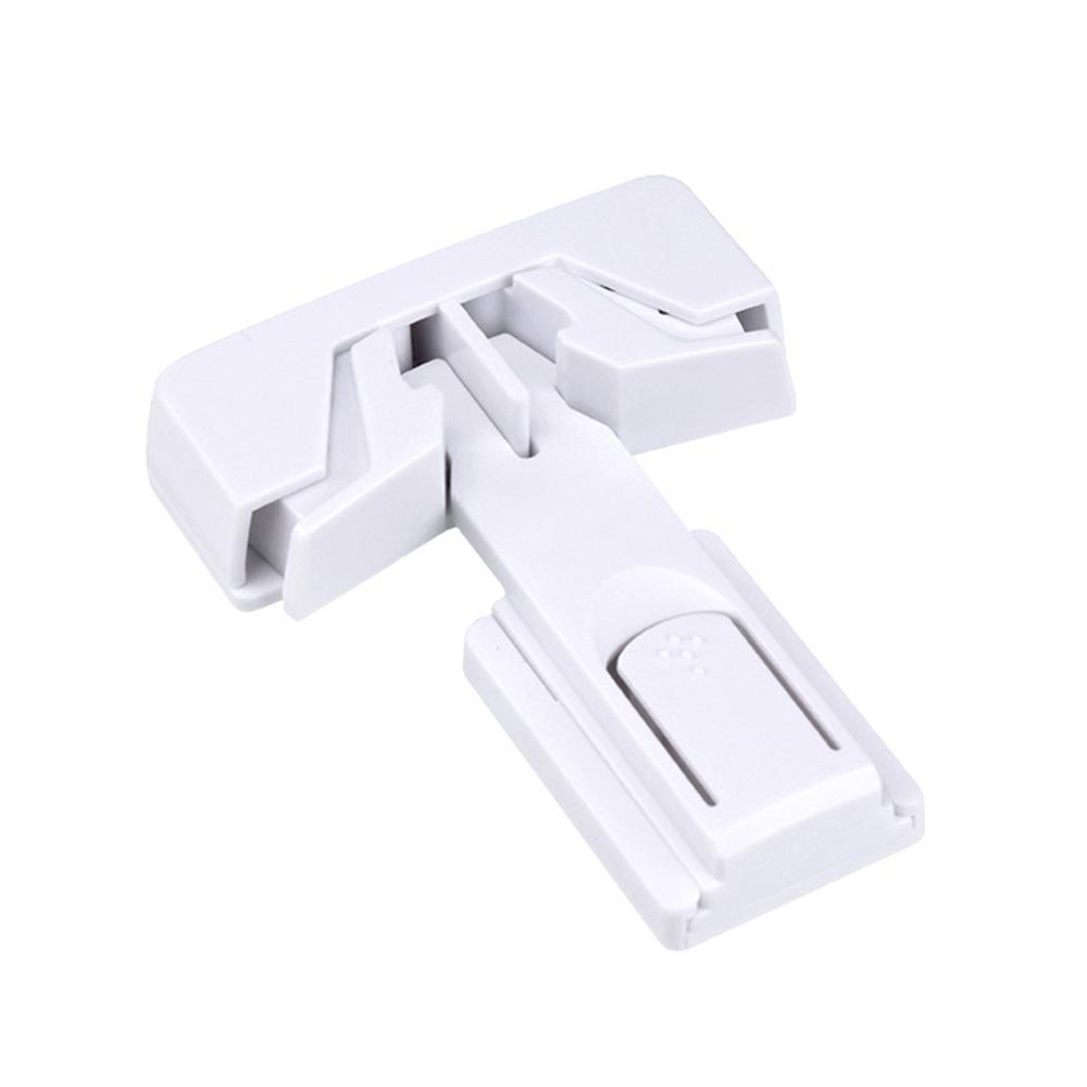 Trava de Segurança Anti-beliscão para Geladeira Autoadesiva em Ângulo Reto Fixação Forte Trava para Porta de Armário