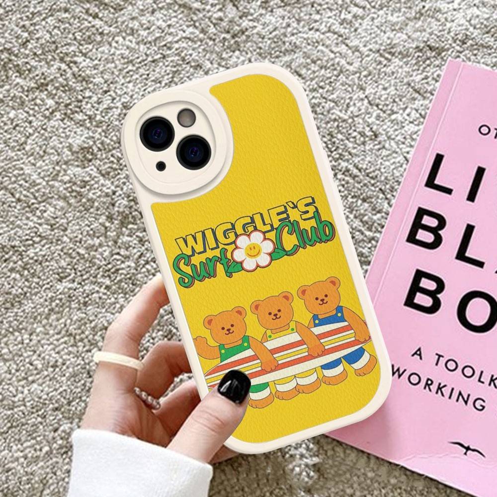 

Cartoon Cute W-Wiggle W-WiggleS Leather Phone Case For IPhone 16 15 14 17 Pro Max 11 12 Mini Plus Soft Shell iPhone 16