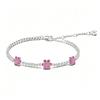 Neues 925er Silberfarbenes Seil-Kastenketten-Armband geeignet für Damen Sommer Charm-Anhänger DIY Modeschmuck