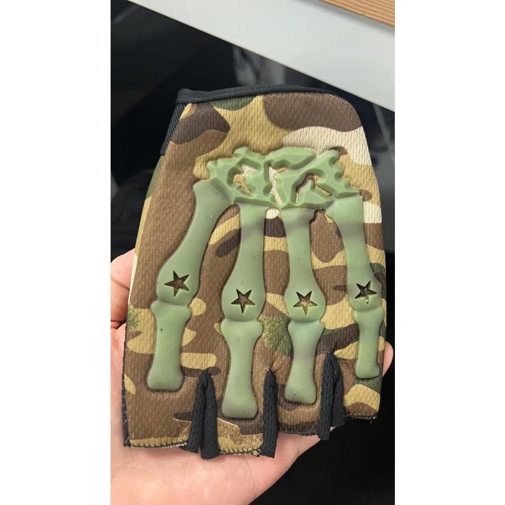 Rękawice bez palców do jazdy Bone Claw Seal Tactics Letnie męskie rękawice do treningu fitness na zewnątrz Motocyklowe rękawice do jazdy z odkrytymi palcami